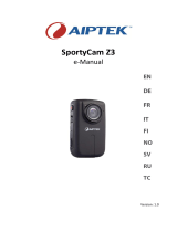 AIPTEK SportyCam Z3 Guide de démarrage rapide