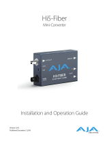 AJA Hi5-Fiber Manuel utilisateur