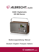 Albrecht Audio DR 860 Senior - das bedienerfreundliche Digitalradio Le manuel du propriétaire