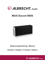 Albrecht MAX-Sound 900 S, 14 Watt Stereo Multiroom Lautsprecher Le manuel du propriétaire