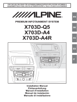 Alpine Electronics X703D A4 A4R A5 Q5 Q5R Guide d'installation