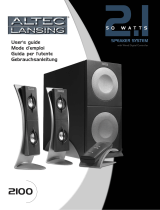Altec Lansing Speaker 2100 Manuel utilisateur