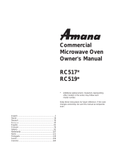 Amana RC519M Le manuel du propriétaire
