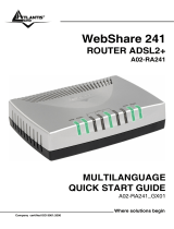 Atlantis Land WebShare 241 ROUTER ADSL2+ A02-RA241 Manuel utilisateur