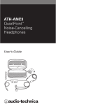 Audio Technica ATH-ANC3BK Manuel utilisateur