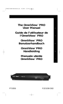 Belkin F1D108-OSD - OmniView Pro KVM Switch Manuel utilisateur