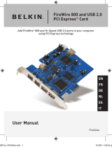 Belkin CARTE PCI EXPRESS™ FIREWIRE 800 ET USB 2.0 #F5U602EA Manuel utilisateur