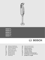 Bosch MSM75PRO/01 Le manuel du propriétaire
