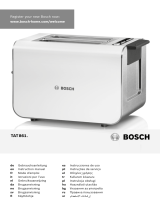 Bosch TAT8611GB Styline 2 Slice Toaster Manuel utilisateur