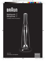 Braun Cordless Hand Processor MR 740 CC Manuel utilisateur