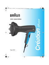 Braun CP1600 DFB6,  création diffusor Manuel utilisateur