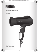 Braun HD 550 Satin Hair 5 Type 3542 Le manuel du propriétaire