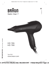 Braun HD 780,  HD 785,  Satin Hair 7 Manuel utilisateur