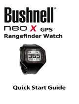 Bushnell Neo X GPS Rangefinder Watch Manuel utilisateur