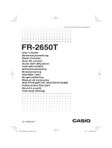 Casio FR-2650T Manuel utilisateur