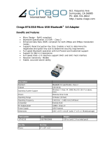 Cirago BTA3310 Fiche technique