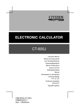 Citizen CT-600J Manuel utilisateur