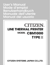 Citizen Systems Printer CBM1000 Manuel utilisateur
