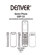 Denver GSP131 Senior Phone Manuel utilisateur