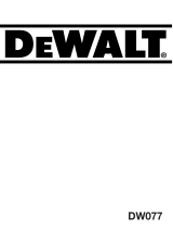 DeWalt DW077 Manuel utilisateur