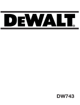 DeWalt DW743 T 6 Le manuel du propriétaire