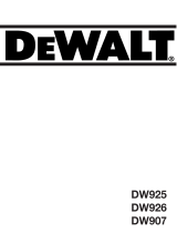 DeWalt DW926 Manuel utilisateur