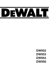 DeWalt dw 954 Le manuel du propriétaire