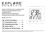 Explore Scientific Mini Radio-controlled Alarm clock Le manuel du propriétaire