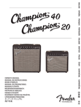 Fender Champion 40 1x12 Guitar Combo Amplifier Manuel utilisateur