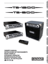 Fender TB-1200 & TB 600 Le manuel du propriétaire