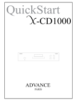ADVANCE X-Cd 1000 Guide de démarrage rapide