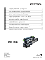 Festool ETSC 125 Li Eccentric Sander Manuel utilisateur
