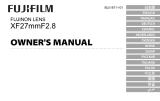 Fujifilm XF27mmF2.8 Manuel utilisateur