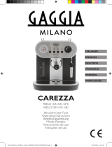 Gaggia Milano Carezza - RI8525 SIN 042 GM Le manuel du propriétaire