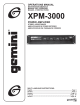 Gemini Stereo Amplifier XPM-3000 Manuel utilisateur