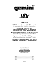 Gemini Industries UX-160 Manuel utilisateur