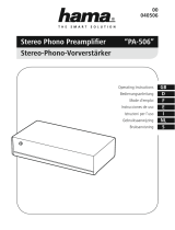 Hama Stereo Phono Preamplifier PA-506 Le manuel du propriétaire