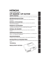 Hitachi CP-S225W Manuel utilisateur