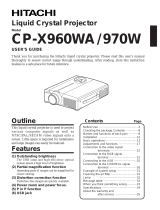 Hitachi CP-X960WA/970W Manuel utilisateur