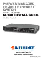 Intellinet 16-Port Gigabit Ethernet PoE  Web-Managed Switch with 2 SFP Ports Guide d'installation