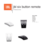 JBL Six Button Remote Manuel utilisateur