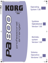 Korg PA800 Le manuel du propriétaire