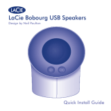 LaCie BOBOURG USB SPEAKERS Manuel utilisateur