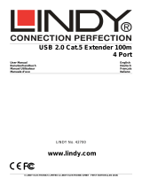 Lindy 100m 4 Port USB 2.0 Cat.5 Extender Manuel utilisateur