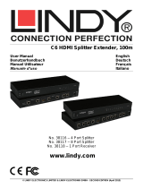 Lindy 100m C6 HDBaseT 8 Port HDMI & IR Splitter Extender Manuel utilisateur