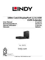 Lindy 100m Cat.6 DisplayPort 1.2 & USB KVM Extender Manuel utilisateur