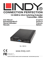 Lindy 100m HDBaseT C6 HDMI/VGA Switching Extender Transmitter Manuel utilisateur