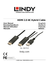 Lindy 10m Fibre Optic Hybrid HDMI 2.0 18G Cable Manuel utilisateur