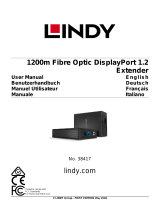 Lindy 1200m Fibre Optic DisplayPort 1.2 Extender Manuel utilisateur