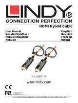 Lindy 80m Fibre Optic Hybrid HDMI Cable Manuel utilisateur